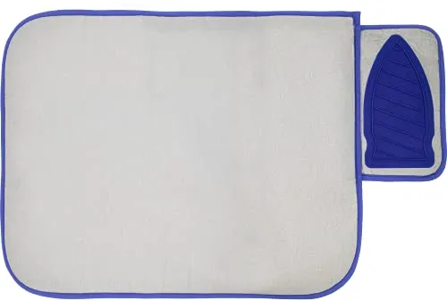 ESTETHI Bügelmatte mit Silikon-Ablage – Faltbare Bügelunterlage für Reisen und Zuhause – Hitzebeständig, Waschbar, 71x50 cm