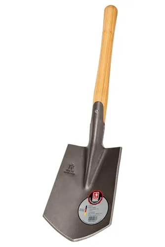 Produktbild IDEAL Outdoor-Spaten Gr. 0 – Gesandtstrahlt mit Eschen-Knopf-Stiel 39 cm