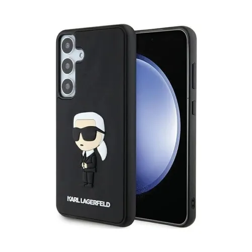 CG MOBILE Karl Lagerfeld Back-Cover für Samsung Galaxy S24 Ultra - 3D Rubber Ikonik schwarz - Standard Handyhüllen, stylische und schützende Gummi-Hülle mit einzigartigem 3D Rubber Ikonik Design für optimalen Schutz des Galaxy S24 Ultra.