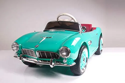 BMW 507 Oldtimer Kinder Elektroauto mit Fernbedienung - Kinder-Elektrofahrzeuge, lizenziertes Design mit Trolley Funktion und EVA-Weichgummireifen für ein sicheres Fahrerlebnis.