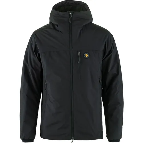 Fjällräven Bergtagen 60 Insulation Jacket M - Schwarz/Dunkelgrün XL - Herren Isolationsjacke für Skitouren und Freeskiing, leicht und packbar, mit PrimaLoft Silver Insulation für besten Wärmekomfort bei feuchten Bedingungen.