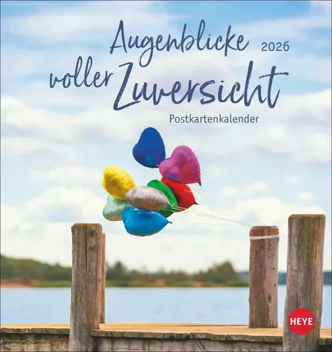 Augenblicke voller Zuversicht Postkartenkalender 2026 - Ermunterung & Zuversicht Geschenkbücher, inspiriert mit kraftvollen Worten und Bildern für ein positives Mindset.