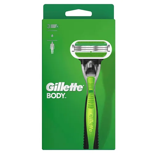 Gillette Body Rasierapparat mit 1 Klinge - RASIERER HERREN - Speziell für die männliche Körperrasur entwickelt, mit 3 stahlharten Klingen für eine gründliche und sanfte Rasur.