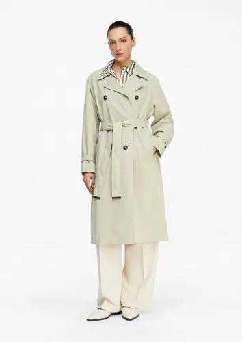 comma casual identity Wollmantel – Eleganter Trenchcoat in A-Shape - Zeitloser Wollmantel mit praktischen Leistentaschen und Bindegürtel. Raglanärmel sorgen für Bewegungsfreiheit. Ideal für stilvolle Übergangslooks – vielseitig kombinierbar.