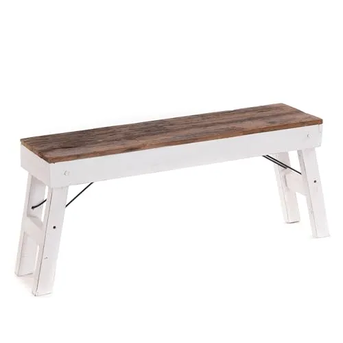 DESIGN DELIGHTS Faltbare SITZBANK Aldo | 112x48x28cm in weiß von Design Delights