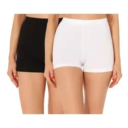 Merry Style Leggings Damen Shorts Radlerhose Unterhose kurze Hose Boxer 2Pack MS10-358 (2-tlg) aus Baumwolle bunt|schwarz S