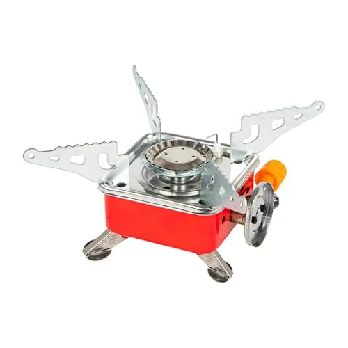 Blow Mini-Touristen-Gaskocher 2800W – Kompakter Campingkocher mit Piezozündung & Einstellbarer Flamme – Leicht & faltbar – Für TS-700 Kartuschen – Inkl. Aufbewahrungstasche