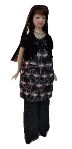 Puppenhaus Modern Damen IN Bolero Miniatur Porzellan Lady 1:12 People