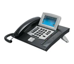 Auerswald COMfortel 2600 - Elegantes schwarzes Telefon, ideal für modernes Bürodesign und Komfortkommunikation
