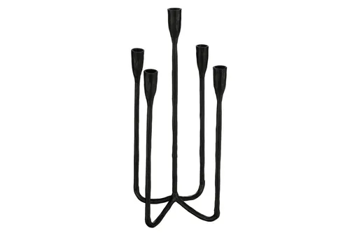 Mica Decorations Christy Kerzenständer schwarz – 5-armig, L23 x B22,5 x H44 cm - Der elegante Christy Kerzenständer von Mica Decorations aus Aluminium in Schwarz bringt stilvolle Akzente in Ihr Zuhause. Ideal für stimmungsvolle Beleuchtung und vielseitig einsetzbar in jedem Wohnstil.
