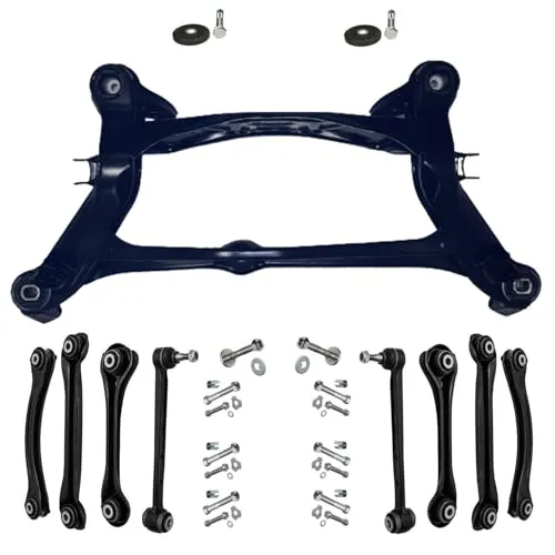 1x Hinterachskörper Achsträger Hinterachse 1x Querlenker Satz 4x Gummilagerung vorne hinten für Mercedes Benz W124 A124 C124 S124