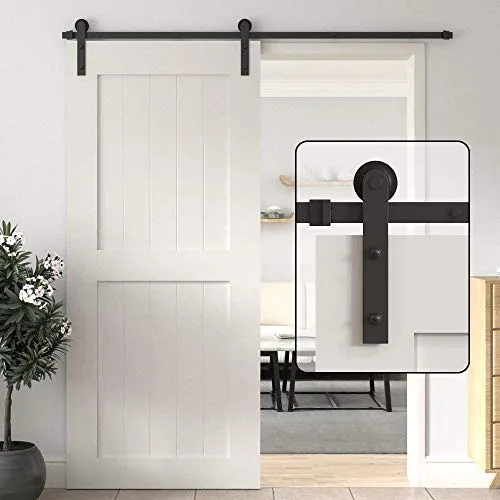 WINSOON 150cm Einzeltür Schiebetürbeschlag Set