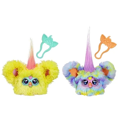 Furby Furblets Frühling Plüschspielzeug 2er-Pack, Purple - Interaktive Plüschtiere, die singen und sprechen in Furbisch – ideal als Osterspielzeug oder Kindergeschenk für fröhliche Frühlingsmomente.