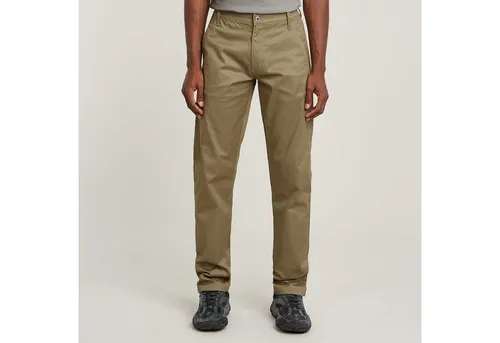 G-Star Herren Morry Tapered Chino, Grün - Wanderhose mit Reißverschluss und Knopfverschluss, bietet hohen Tragekomfort und ist ideal für aktive Outdoor-Aktivitäten.