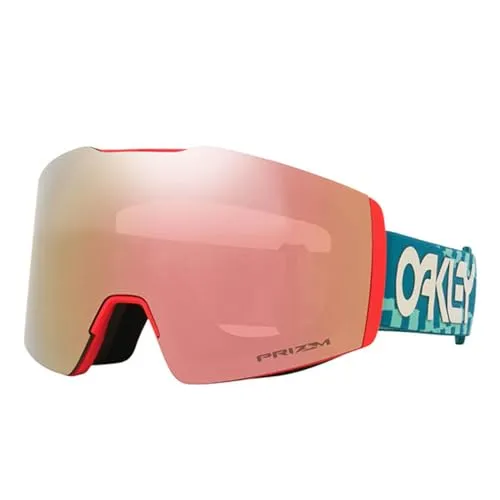 Oakley Fall Line M Shield Shape Schneebrille für Unisex, Einheitsgröße, 710379 Pacific Chex/Prizm Snow Rose Gold Iridium
