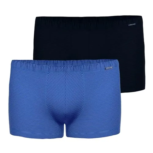 Ammann 2er Pack Herren Unterwäsche Unterhose Boxer Retro Short, Farbe:Mehrfarbig, Größe:7, Artikel:-16/463 Nightblue/Saphir