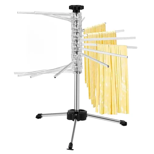 Faltbarer Nudelständer mit ausziehbaren Sprossen in silber von Intirilife