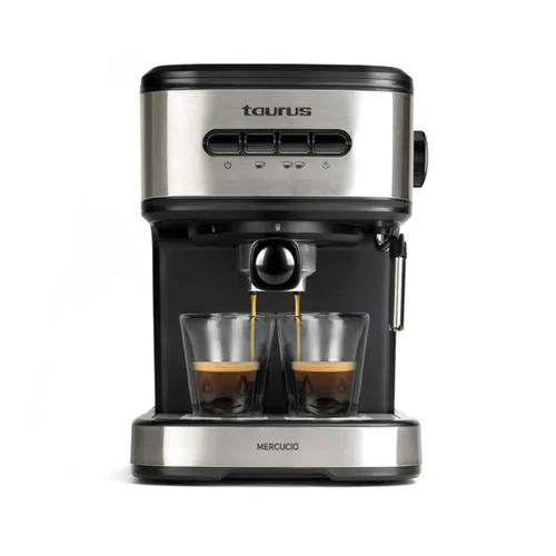 Elektrische Kaffeemaschine Taurus MERCUCIO - Edelstahl, 850 W, 1,5 L, programmierbar mit 20 bar Druck für perfekten Kaffeegenuss
