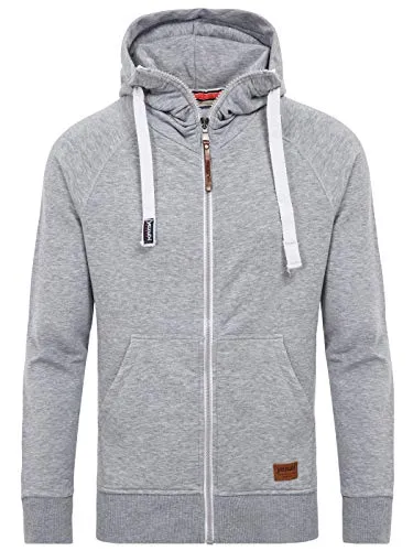 Yazubi Herren Sweatjacke Hoodie mit Reißverschluss Jacob, Grau (Mirage Gray 154703), L
