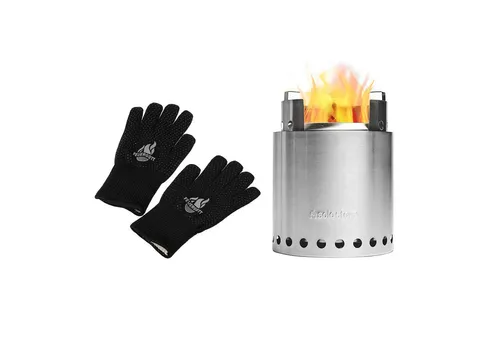 Solo Stove Campfire Campingkocher & FEUERGOTT Grillhandschuhe - Der Solo Stove Campfire ist der ideale Campingkocher für bis zu vier Personen. Er besteht aus hitzebeständigem Edelstahl und lässt sich einfach transportieren. Inklusive Grillhandschuhe für sicheren Umgang.