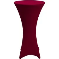 Beautissu Stretch Stehtisch Bistrotisch Husse ø60-65cm Bordeaux