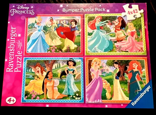 Puzzle Ravensburger 4 x 42 Teile Disneys Princess Bumper Puzzle Pack Prinzessin