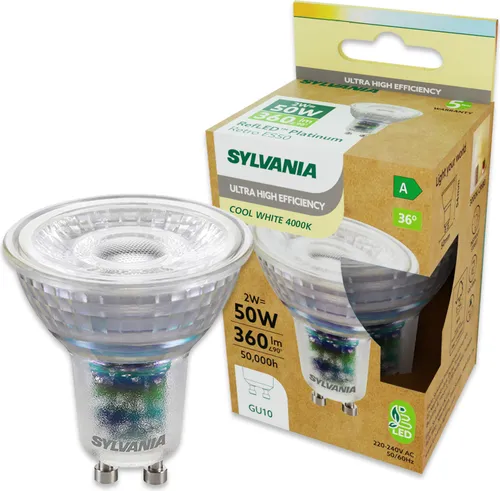 SYLVANIA GU10 LED Neutralweiß 4000K | A-Energieklasse | Ersatz für 50W | GU10 Lampe