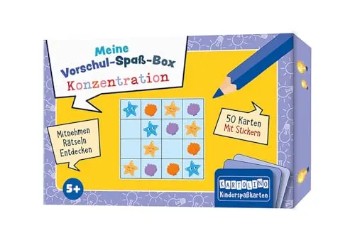 Meine Vorschul-Spaß-Box: Konzentration: Mitnehmen, rätseln, entdecken (KARTOLINO Kinderspaßkarten: Meine Vorschul-Spaß-Box)