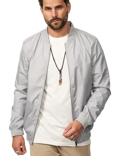 Soulstar Herren Blouson-Jacke - Leichte Übergangsjacke für Männer mit Baseball Stehkragen, ideal für den Alltag – federleicht, bequem und mit cleverem Stauraum durch seitliche und versteckte Innentaschen.