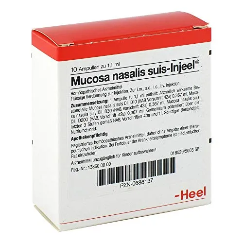 Mucosa Nas Suis Inj Org 10 ST - Homöopathisches Arzneimittel zur Injektion, unterstützt die natürliche Heilung und ist ideal für Patienten, die alternative Therapien suchen.