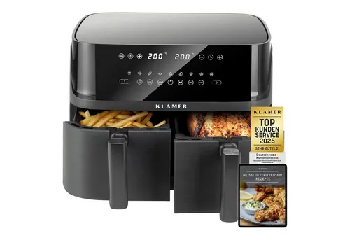 Klamer Heißluftfritteuse Duo 9 L