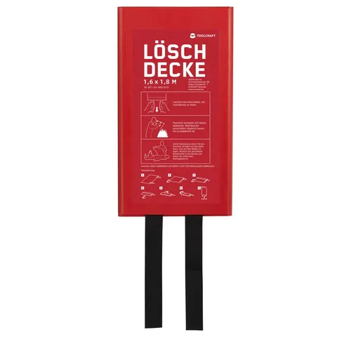 Produktbild TOOLCRAFT Löschdecke TOOLCRAFT TO-10307448 Löschdecke mit Montagebox 180 mm x 160 cm, 160.00x18.00 cm