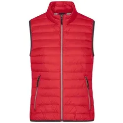 Ladies' Down Vest Leichte Daunenweste rot/grau, Gr. XL