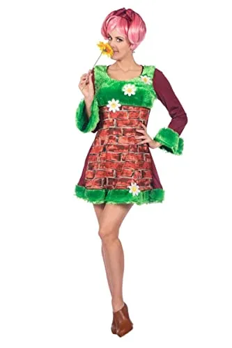 Wilbers&Wilbers Damen Kostüm Mauernblümchen Mauer Kleid Karneval Fasching Gr. 38