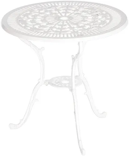 Merxx Lugano Tisch, 70 cm, weiß, Aluminiumguss in weiß von Merxx