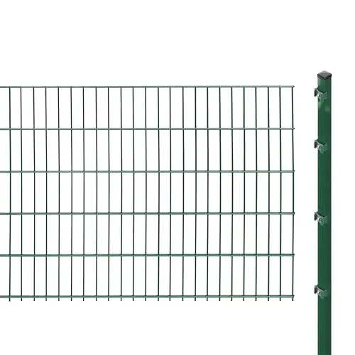 Doppelstabmattenzaun inkl. Pfosten zum Einbetonieren - 103 cm hoch, 2 m lang - Nutztierzäune mit robusten Doppelstabmatten, die UV- und witterungsbeständig sind. Ideal für langlebigen Schutz und Sicherheit im Garten.