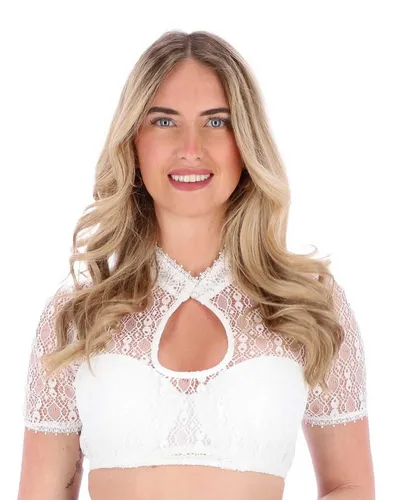 Steigenhöfer Manufaktur Dirndl Bluse Damen - Marie - Weiß - 36 - Elegante Dirndlbluse mit edlem Perlenverschluss, ideal für Oktoberfest und Volksfeste. Atmungsaktives Material sorgt für hohen Tragekomfort, perfekt für lange Festtage.