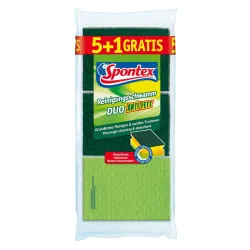 Mapa GmbH Spontex Reinigungsschwamm DUO Anti-Fett 5-er, Topfreiniger mit Trockenseite, 1 Vorteilspack = 5 + 1 Schwämme 19311067
