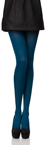 Antie Damen Mikrofaser Strumpfhose bunt AN-121 40 DEN (Türkis, XXL (50-56))