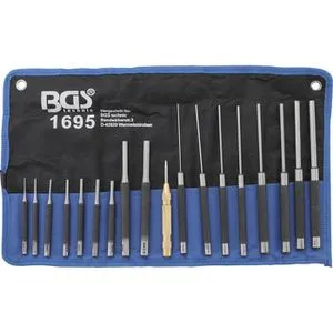 BGS-technic Splinttreiber-Satz 1695, 18-teilig - Sonstige Handwerkzeuge, extra lange und dünne Splinttreiber mit gehärtetem Schaft, ideal für präzise Arbeiten in der Metallbearbeitung.