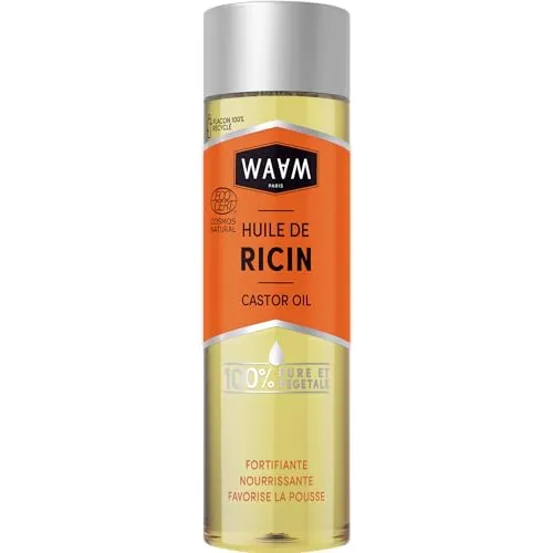 WAAM Cosmetics Rizinus-Pflanzenöl, 100 % rein und natürlich, Erstes Kaltpressen, Wachstumsöl für Haare, Nägel, Wimpern, 75 ml