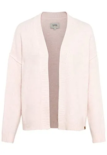 camel active Damen Strickcardigan - Rosa, angenehmer Materialmix - Strickjacke für Damen aus hochwertigem Materialmix, leicht oversized geschnitten für optimalen Tragekomfort und einen modernen Look.