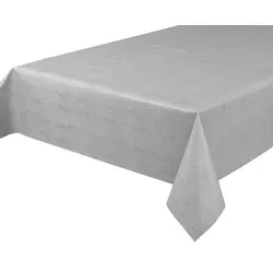 Beautex Tischdecke Wachstuchtischdecke, Leinen grau, abwischbar Wachstuch Garten (1-tlg) grau Eckig | 140 cm x 180 cm