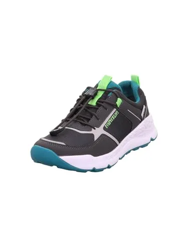 Superfit Jungen Free Ride Sneaker Grau Grün 2000, 37 EU - Sneaker für Jungen mit Schnellverschluss, ideal für aktive Kinder und perfekten Halt beim Spielen und Sport.