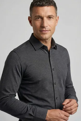 OLYMP Langarmhemd Luxor 24/Seven modern fit Jerseyshirt mit geruchshemmenden Materialeigenschaften