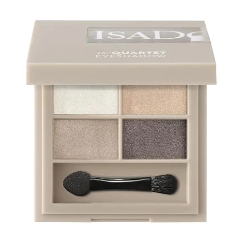 IsaDora Lidschatten Palette Quartet - Eyeshadow Palette für makelloses Augen Make-Up - Vegan - Umwerfendes Make Up Set mit je vier Lidschatten - 09 Pearls Allure