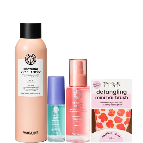 Maria Nila Care & Style Bundle + Mini Tangle Teezer - Haarpflege-Set mit hochwertiger Kosmetik für geschmeidiges Haar. Inklusive Mini Tangle Teezer für sanftes Entwirren und Pflege unterwegs.