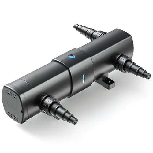 SunSun CUV-218 Teichklärer 2500 l/h - Effektive Algenbekämpfung mit UV-Lampe - UV-Sterilisatoren zur Reduzierung von Algenwachstum und Verbesserung der Wasserqualität für gesunde Teichbewohner. Einfache Installation in bestehende Systeme.