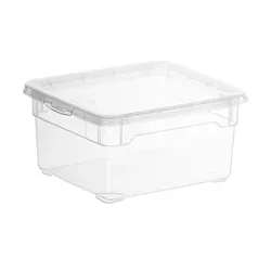 Rotho Aufbewahrungsbox  CLEAR , transparent/klar , Kunststoff , Maße (cm): B: 16,5 H: 9
