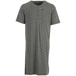 Henry Terre Nachthemd Nachthemd Kurzarm - Kreuz (HT) grau M